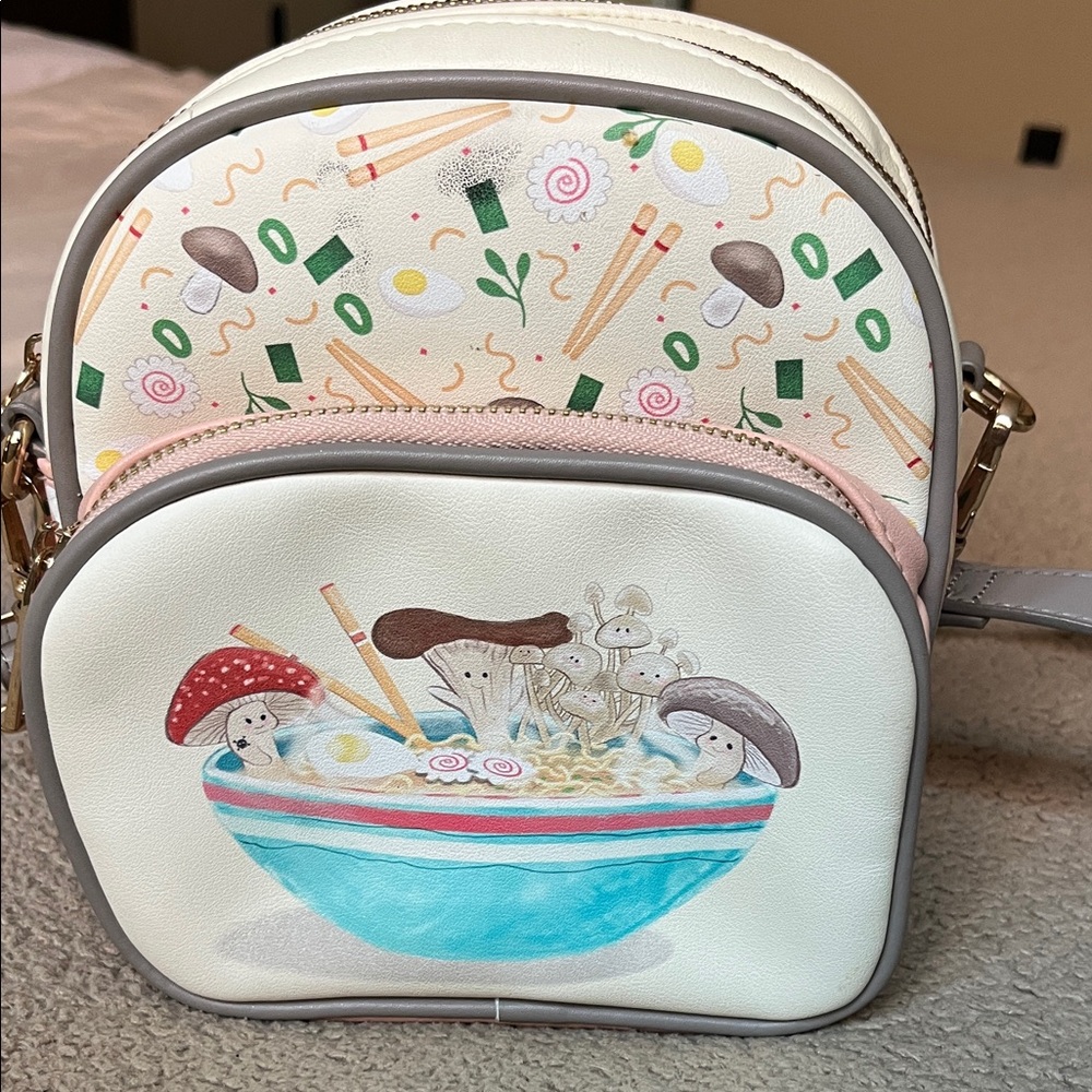 BoxLunch Ramen & Mushroom Mini Backpack